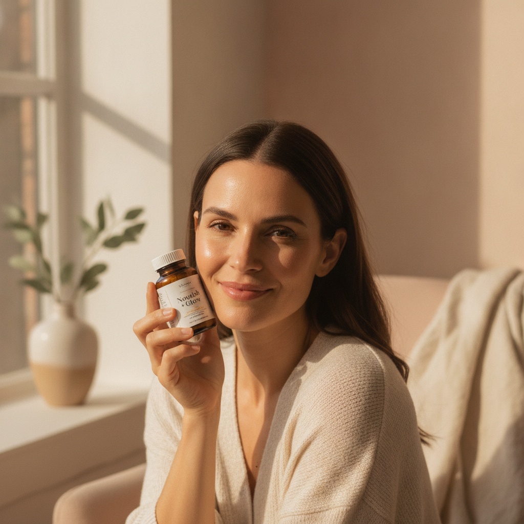 Woman with glowing skin